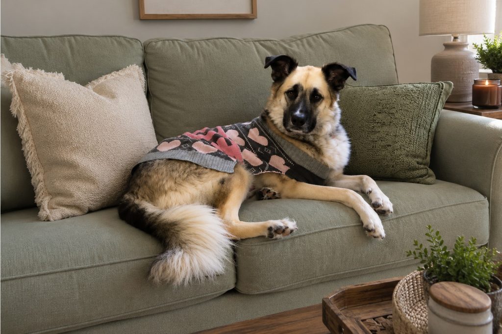 cute sofa dog